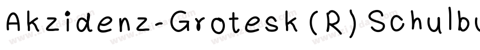 Akzidenz-Grotesk (R) Schulbuch 2 Regular字体转换